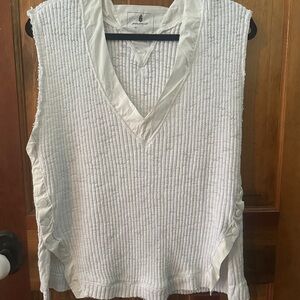 Free People Movement White V Neck